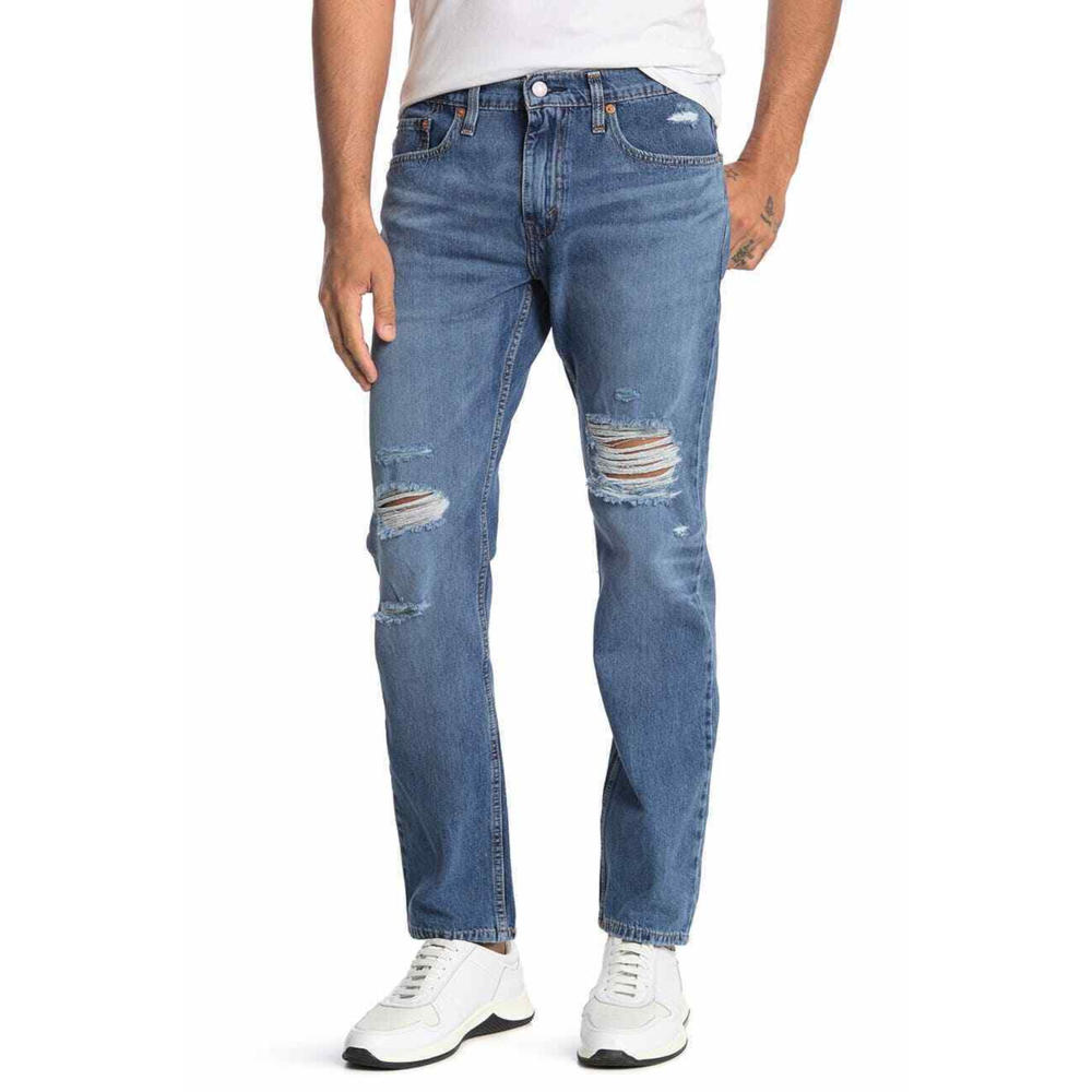 LEVI STRAUSS & CO Mens Blue Tapered, Regular Fit Stretch Denim Jeans 31 X 30