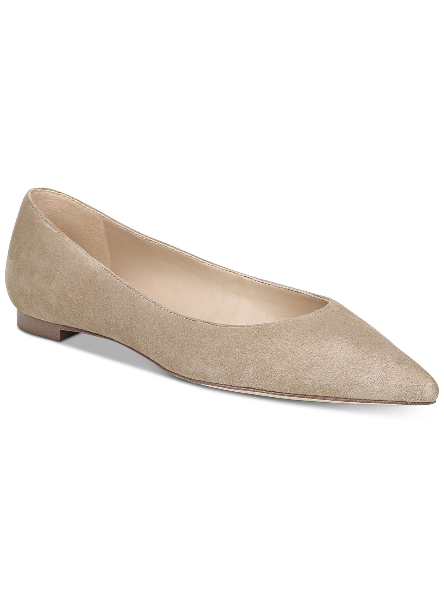 SAM EDELMAN Womens Beige Cushioned Comfort Sally Pointed Toe Slip On Leather Ballet Flats 6 M