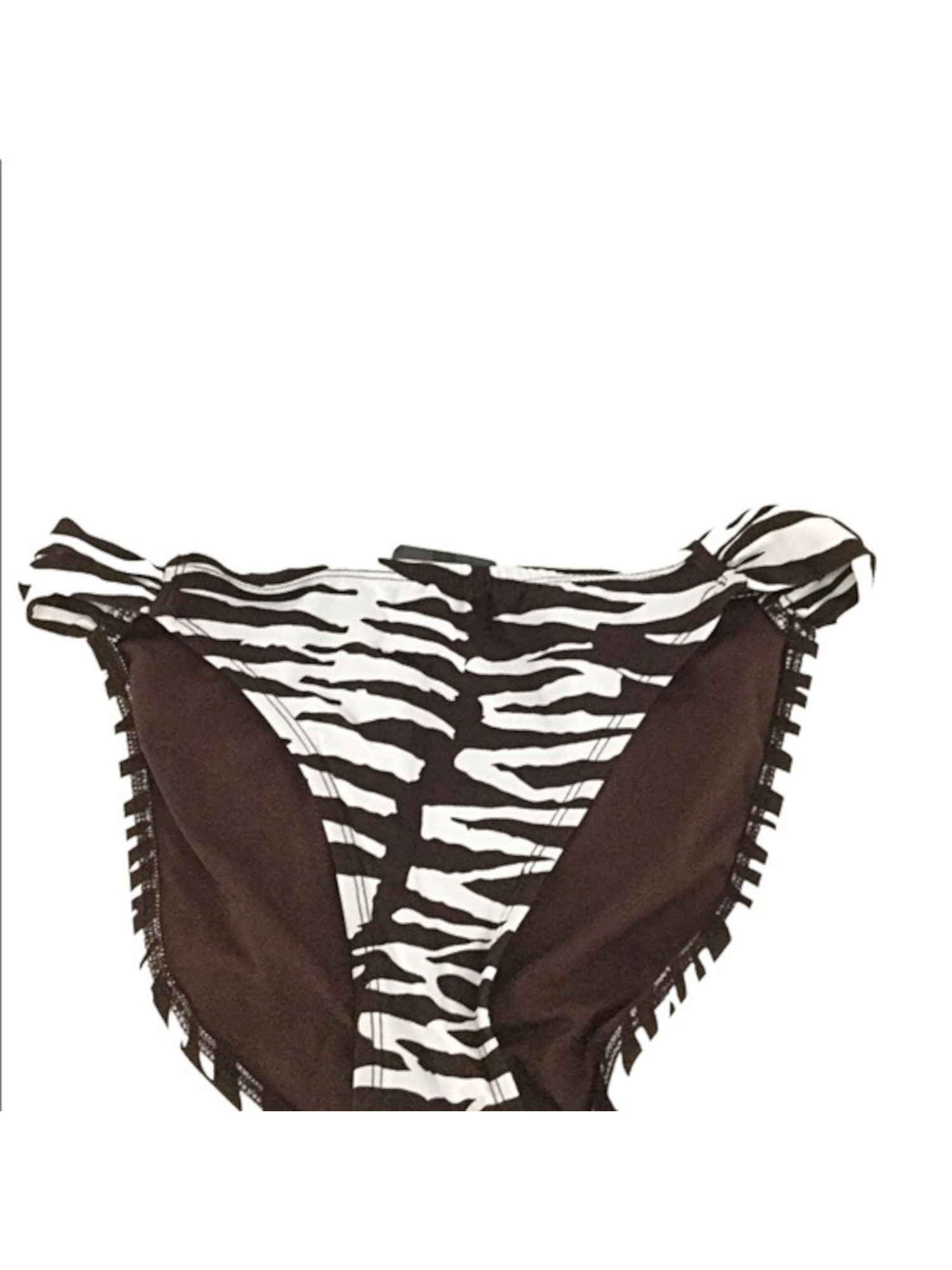 MOSSIMO SUPPLY CO. Women's Brown Printed Shirred Bikini Swimwear Bottom L