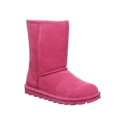 BEARPAW BEAR PAW Womens Pink Treaded Comfort Water Resistant Elle Round Toe Platform Slip On Leather Booties 6