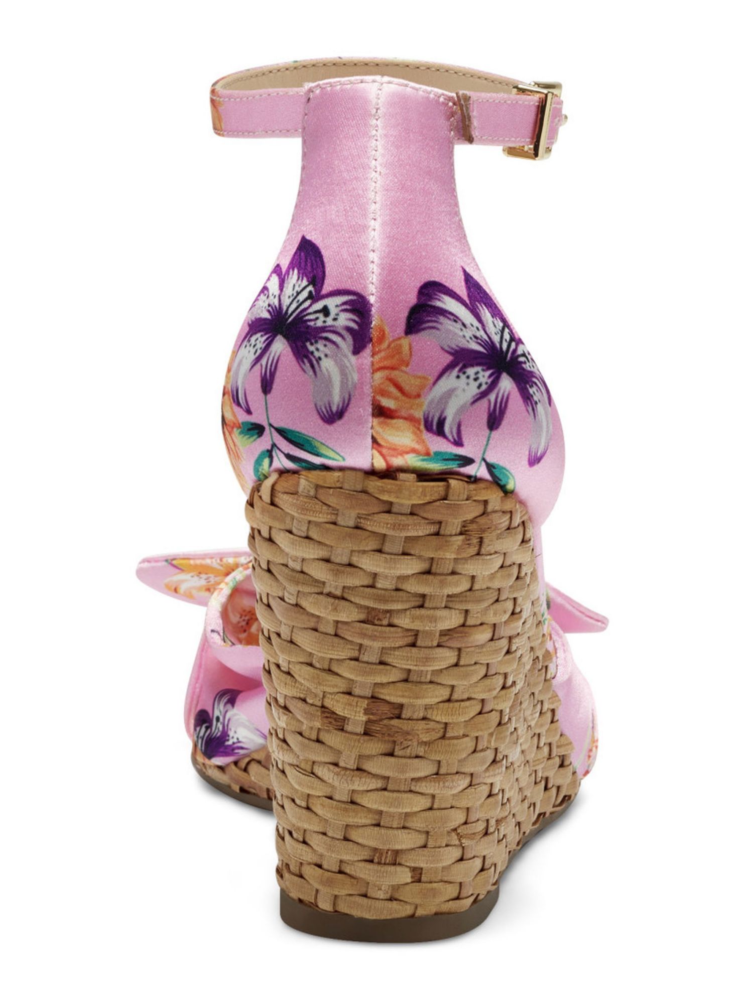 JESSICA SIMPSON Womens Pink Woven Delirah Square Toe Wedge Espadrille Shoes 7 M