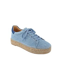MARC FISHER Womens Light Blue Denim Espadrille Padded Ltd Mandia2 Round Toe Platform Lace-Up Athletic Sneakers Shoes 6.5 M