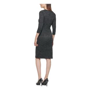 Calvin Klein CALVIN KLEIN Womens 3/4 Sleeve Round Neck Knee Length Wear To Work Sheath Dress Calvin Klein CALVIN KLEIN Womens 3/4 Sleeve Round Neck Knee Length Wear To Work Sheath Dress