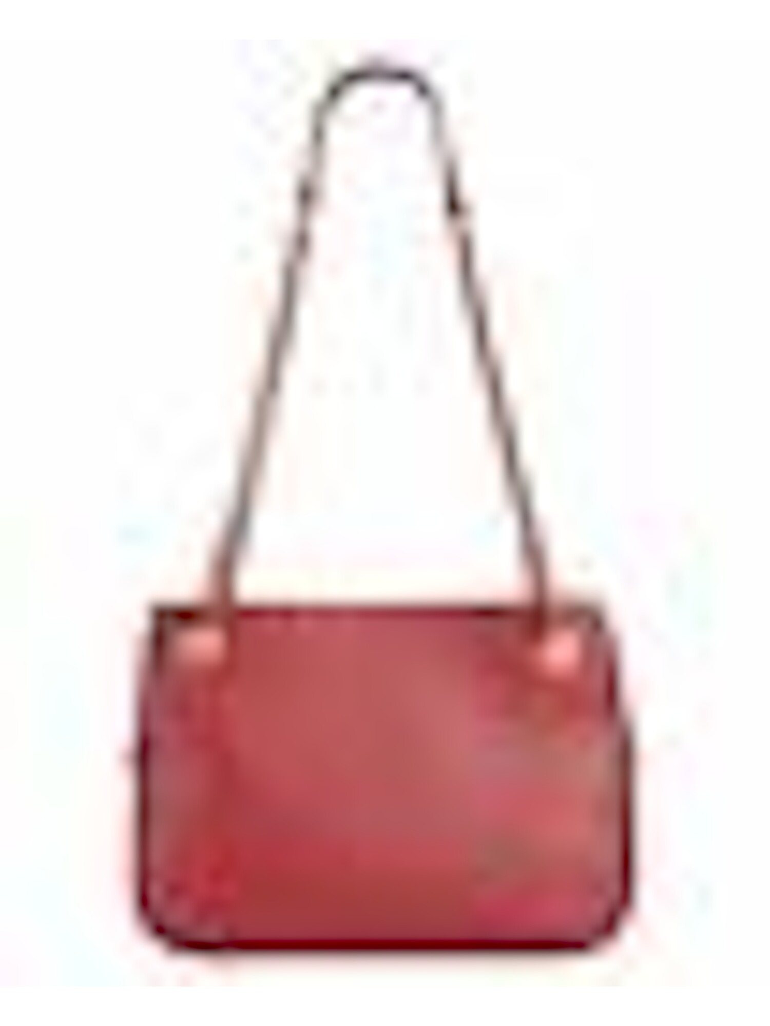 International Concepts INC Women's Red Deliz Satchel Faux Leather Double Flat Strap Satchel Handbag