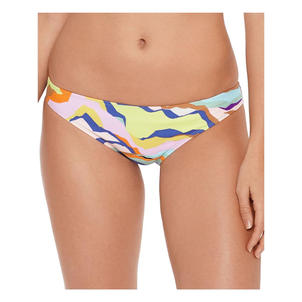 SALT + COVE Women's Yellow Zebra Print Stretch Lined Moderate Coverage Hipster Swimsuit Bottom XL