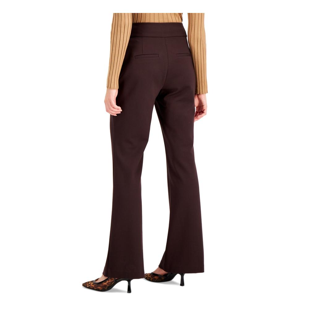 International Concepts INC Womens Brown Zippered No Pockets Evening Boot Cut Pants 0