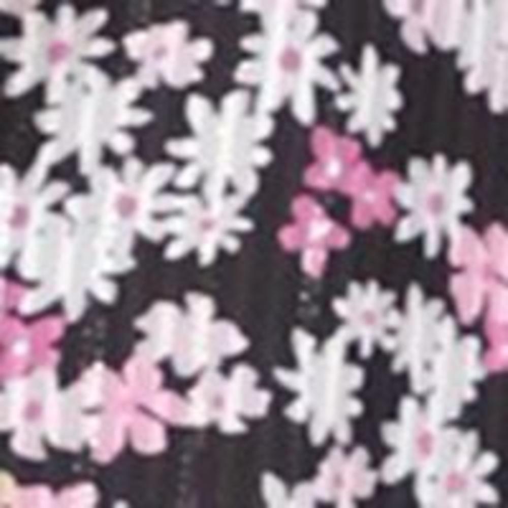 MICHAEL KORS Womens Black Ruffled Cinched Waist Floral Sleeveless V Neck Blouse XXS