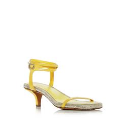 3.1 PHILLIP LIM Womens Sunshine Yellow Ankle Strap Padded Yasmine Round Toe Kitten Heel Buckle Leather Dress Espadrille Shoes 37