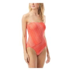 VINCE CAMUTO Women's Red Bandeau One Piece Swimsuit 12