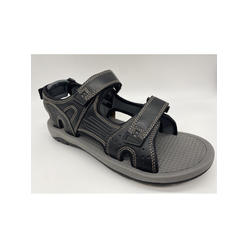 WEATHERPROOF VINTAGE Mens Black Three Adjustable Straps Padded Cut Out Phoenix Open Toe Sandals Shoes 11.5 M