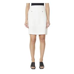 JONES NEW YORK Womens White Textured Faux Pockets Above The Knee A-Line Skort XS