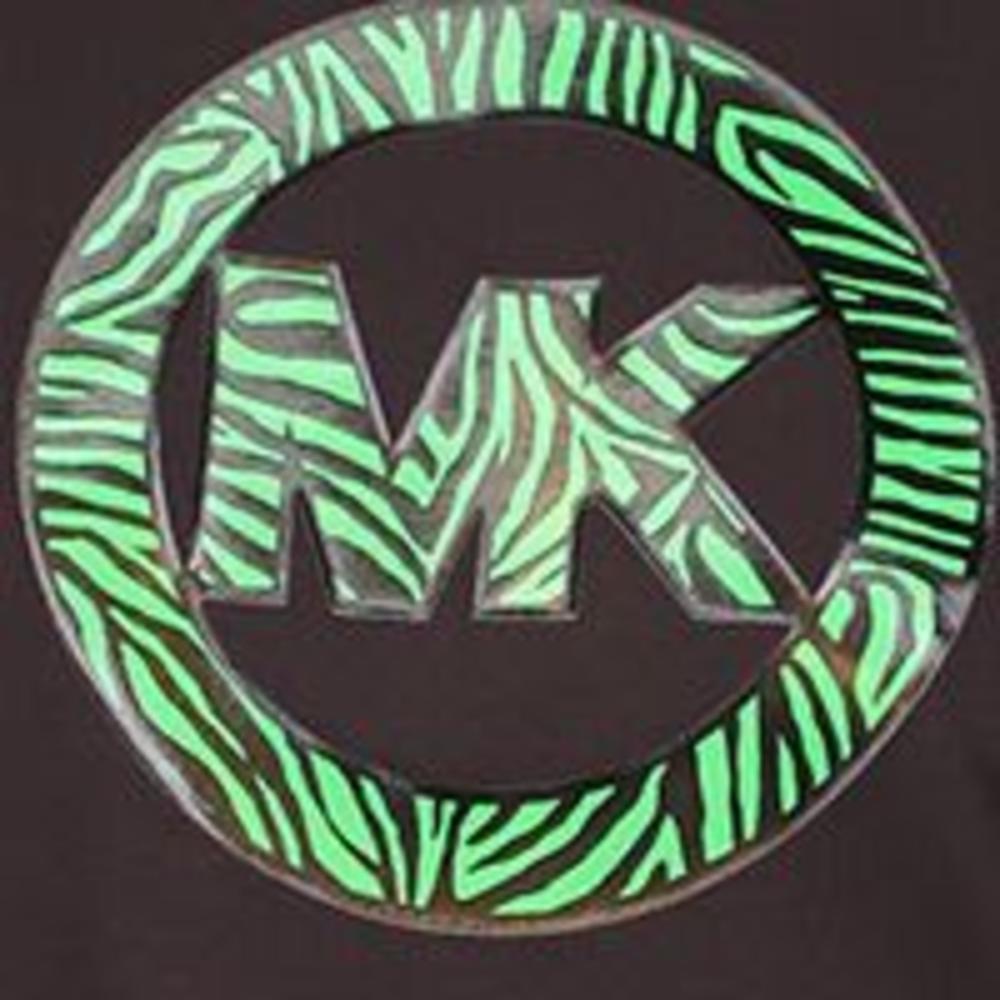 Michael Kors MICHAEL MICHAEL KORS Womens Black Logo Graphic Short Sleeve Crew Neck T-Shirt L