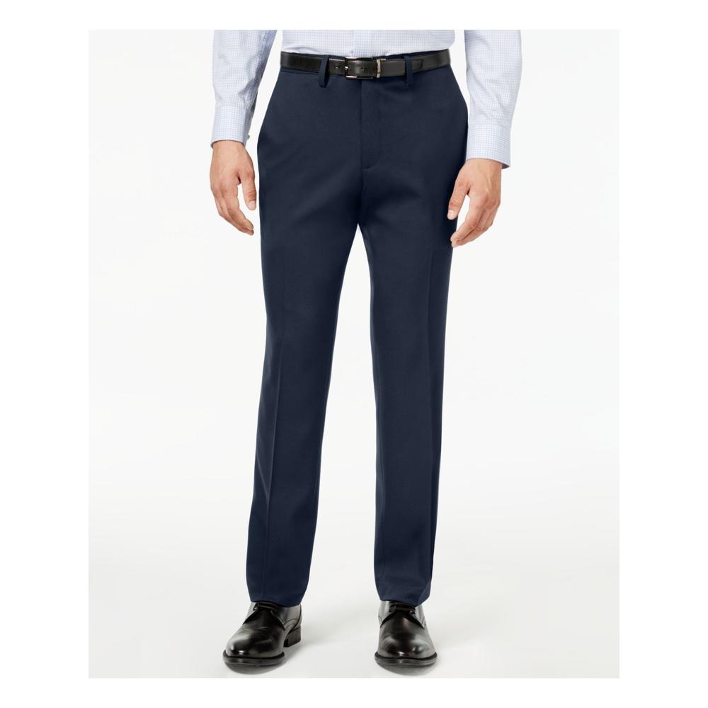 Kenneth Cole REACTION REACTION KENNETH COLE Mens Navy Slim Fit Stretch Pants W30/ L30