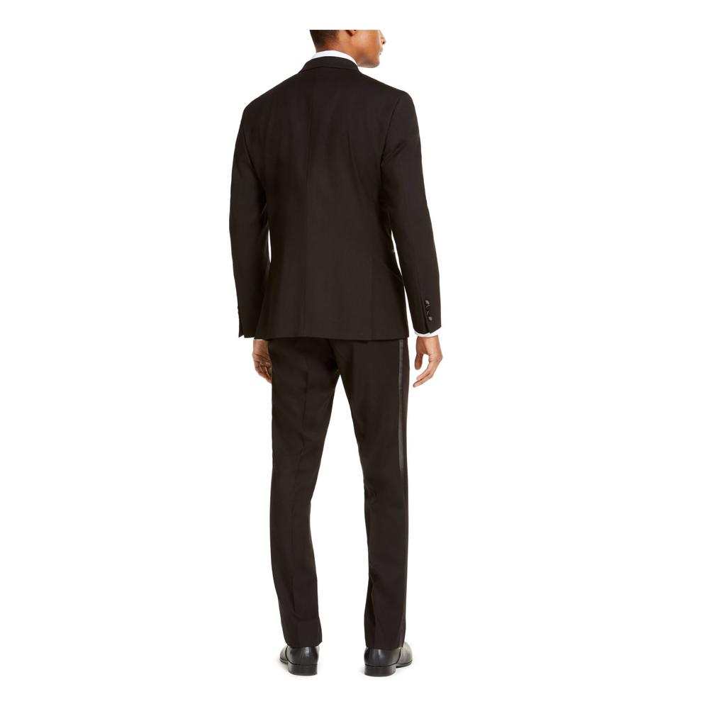 Kenneth Cole REACTION REACTION KENNETH COLE Sets Black Pocketed Solid Blazer Straight leg Formal  Size 42S 35W\33L