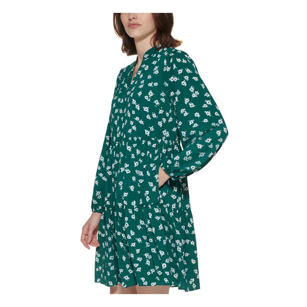 Jessica Carlyle JESSICA HOWARD Womens Green Scuba Crepe Skirt Lined Split Short Dress 6
