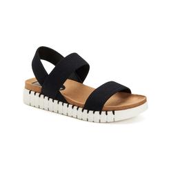 Journee Collection Connor Womens Satin Ankle Strap Wedge Sandals