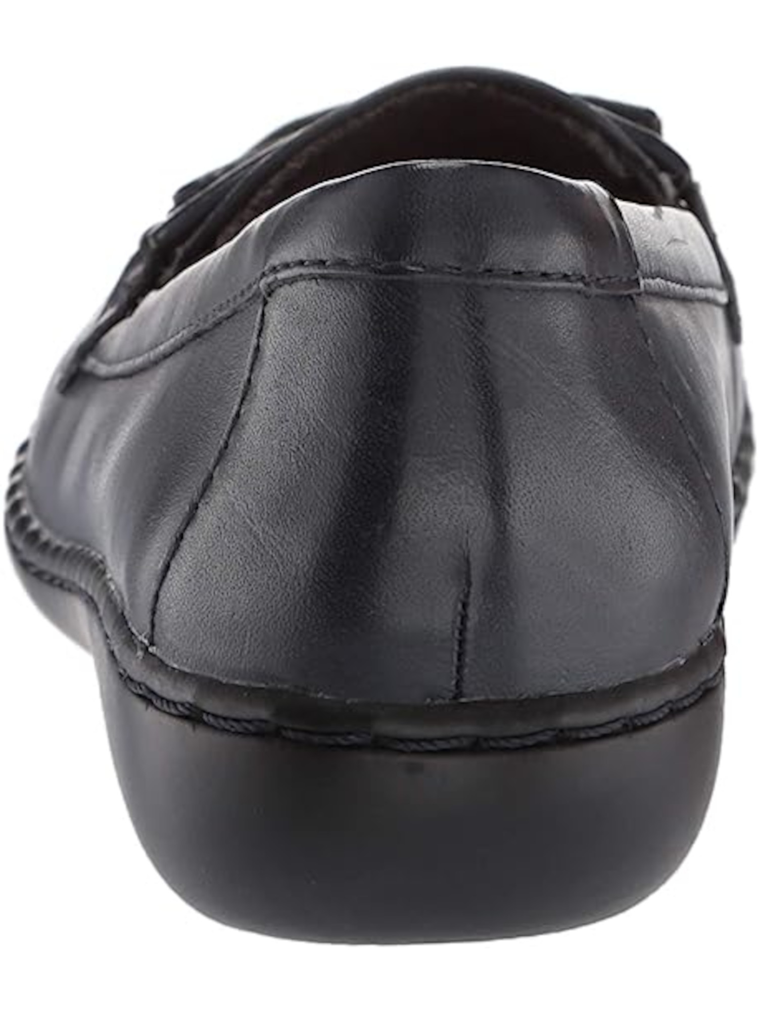 COLLECTION BY CLARKS Womens Black Goring Cushioned Comfort Ashland Lily Round Toe Wedge Slip On Leather Loafers Shoes 9 M
