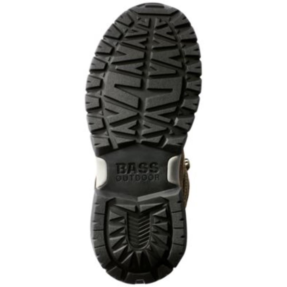 BASS Womens Black Mixed Media 1" Platform Peak Toe Wedge Leather Hiking Boots 8