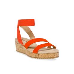ANNE KLEIN Womens Orange 1" Platform Padded Alyson Open Toe Wedge Slip On Espadrille Shoes 11 M