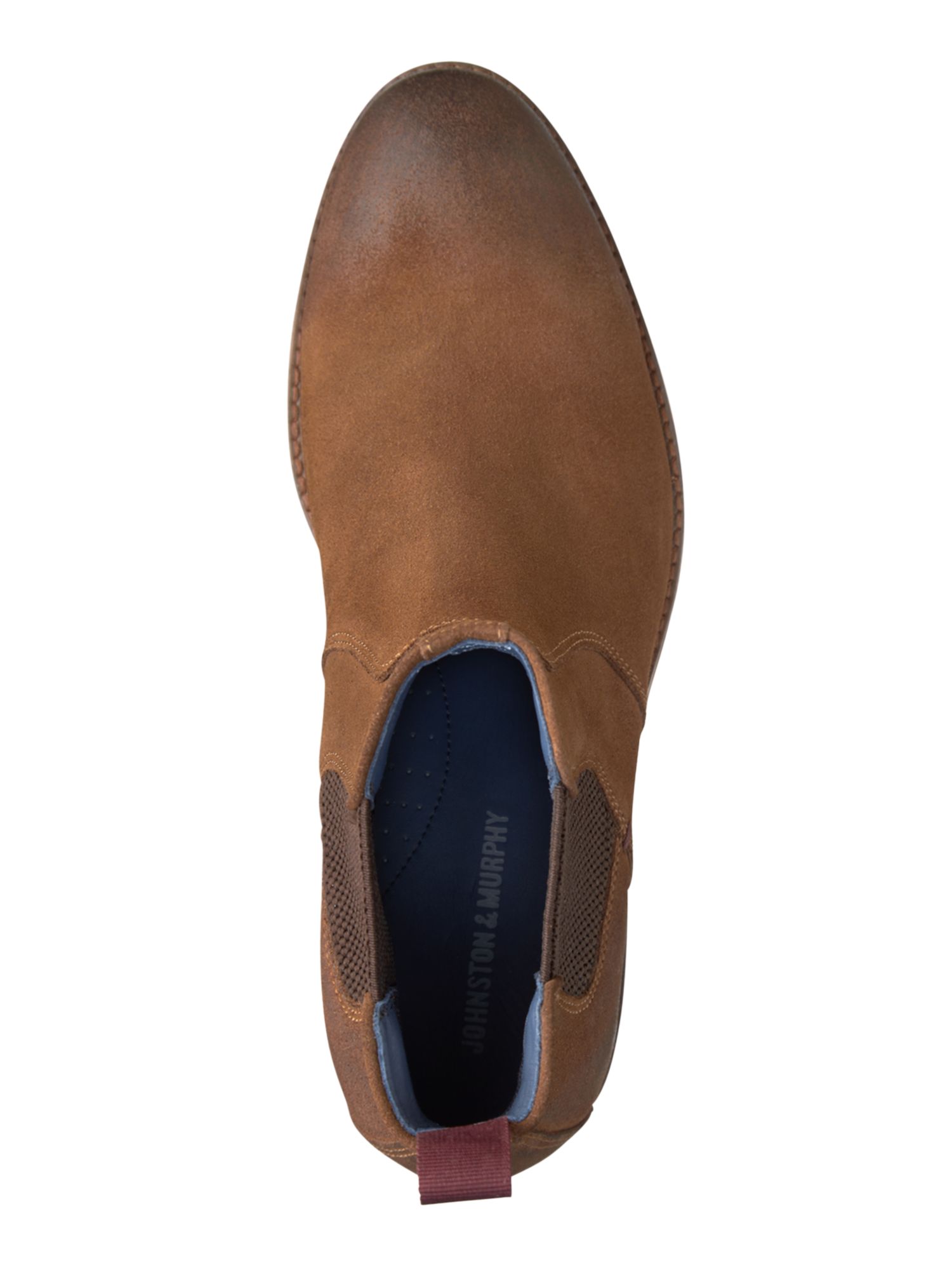 JOHNSTON & MURPHY Mens Brown Goring Comfort Danby Round Toe Block Heel Suede Boots 8 M