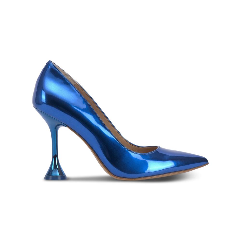 International Concepts INC Womens Blue Comfort Savitri Pointed Toe Flare Slip On Dress Pumps Shoes 6 M