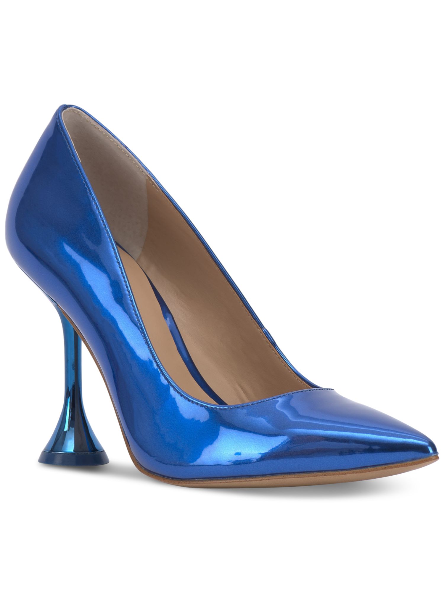 International Concepts INC Womens Blue Comfort Savitri Pointed Toe Flare Slip On Dress Pumps Shoes 6 M