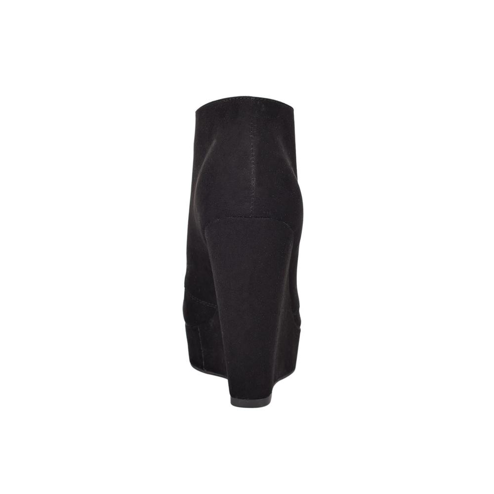 GBG LOS ANGELES Womens Black 1 Platform Oxford Style Comfort Aheela Round Toe Wedge Lace-Up Booties 9.5 M