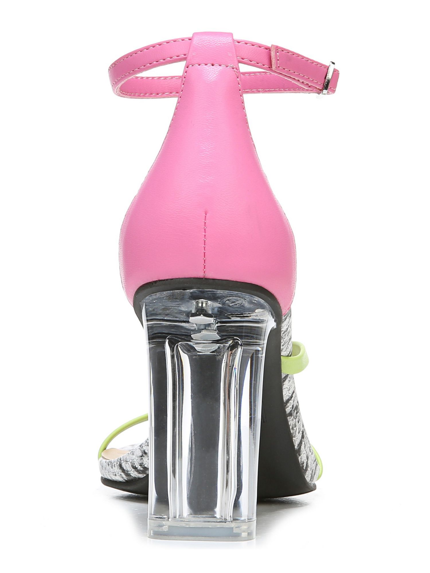 BAR III Womens Pink Transparent Heel Blakke Block Heel Thong Sandals Shoes 6 M