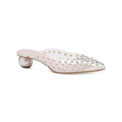 KATE SPADE NEW YORK Womens Clear Embellished Padded Honor Pointed Toe Slip On Flats Shoes 5.5 B