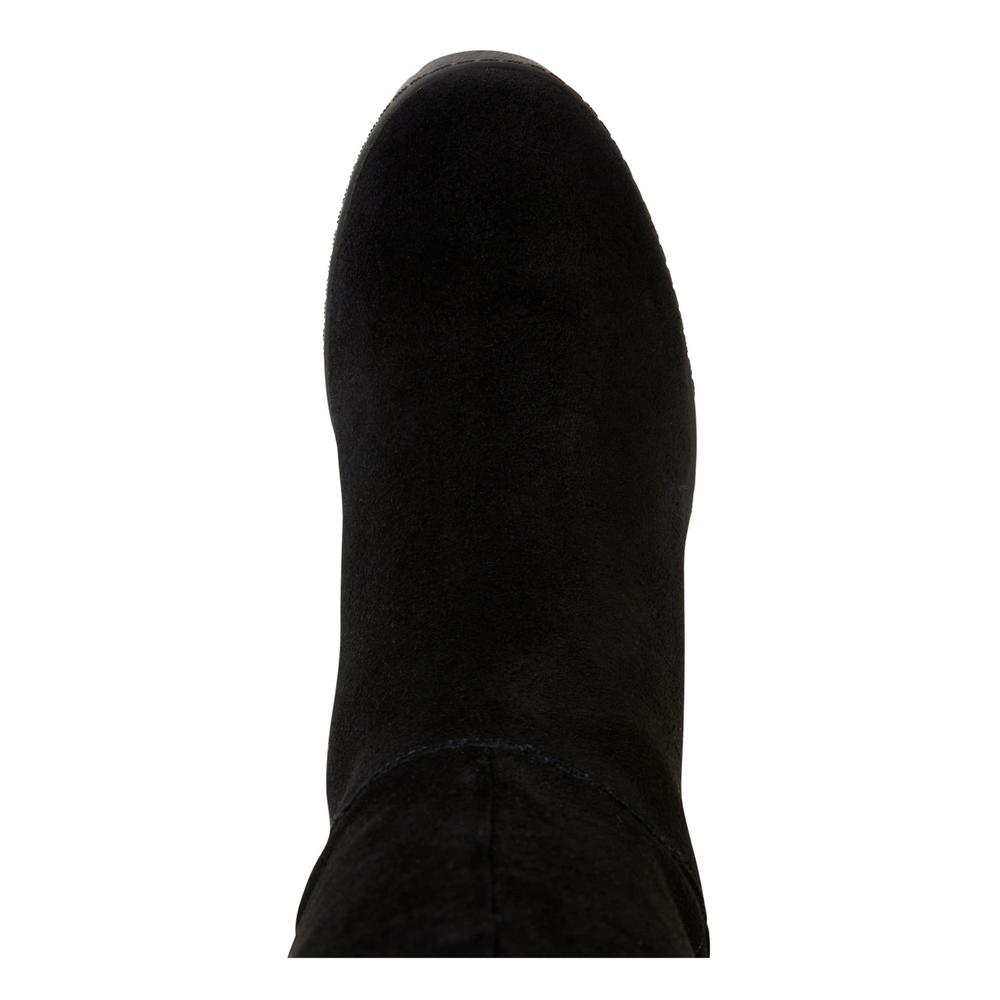 GIANI BERNINI Womens Black 0.5" Platform Waterproof Buckle Accent Sannaa Round Toe Wedge Zip-Up Leather Boots Shoes 8 M