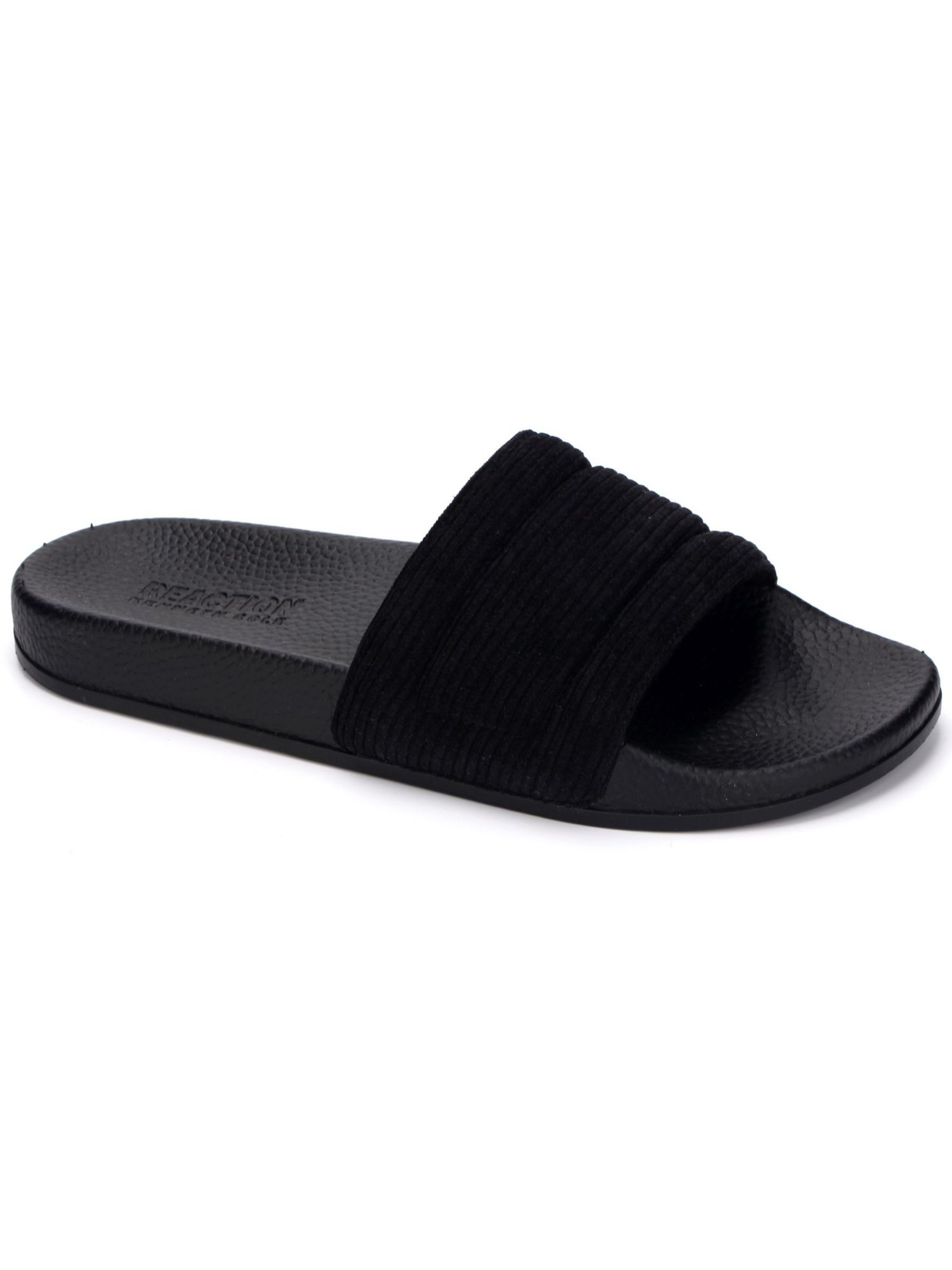 Kenneth Cole REACTION REACTION KENNETH COLE Mens Black Quilted Comfort Screen Open Toe Platform Slip On Slide Sandals Shoes 8