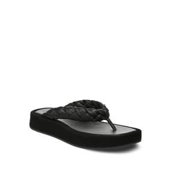 VINCE. Womens Black Braided Padded Nita Round Toe Platform Slip On Flip Flop Sandal 7.5 M