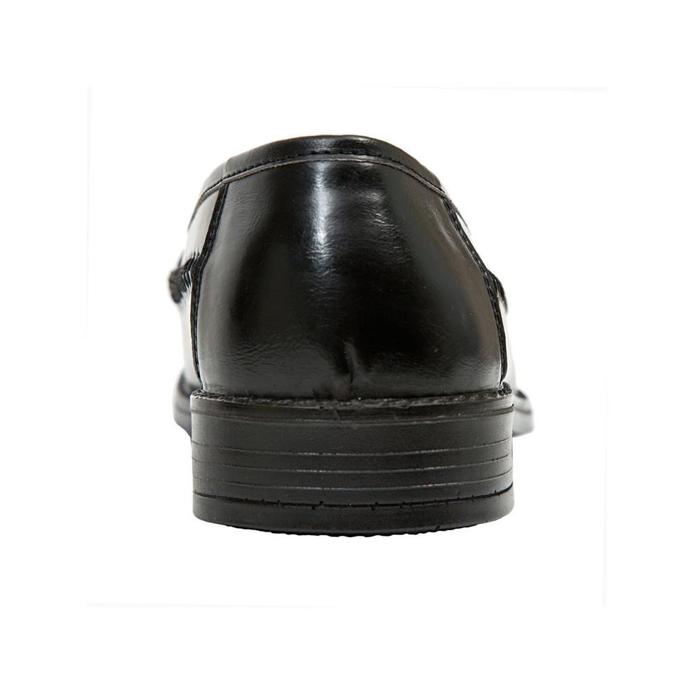 DEER STAGS Mens Black Tasseled Cushioned Herman Round Toe Slip On Loafers Shoes 10.5 W