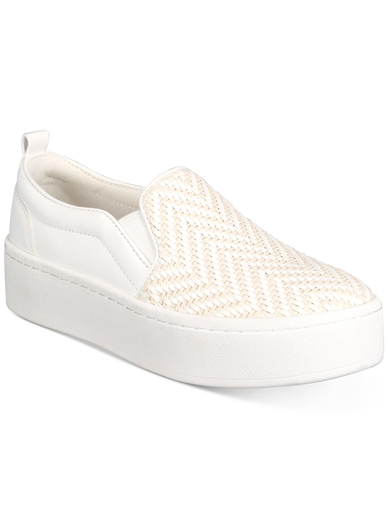 ALDO Womens White Goring Woven Comfort Alarka Round Toe Platform Slip On Sneakers 10 B
