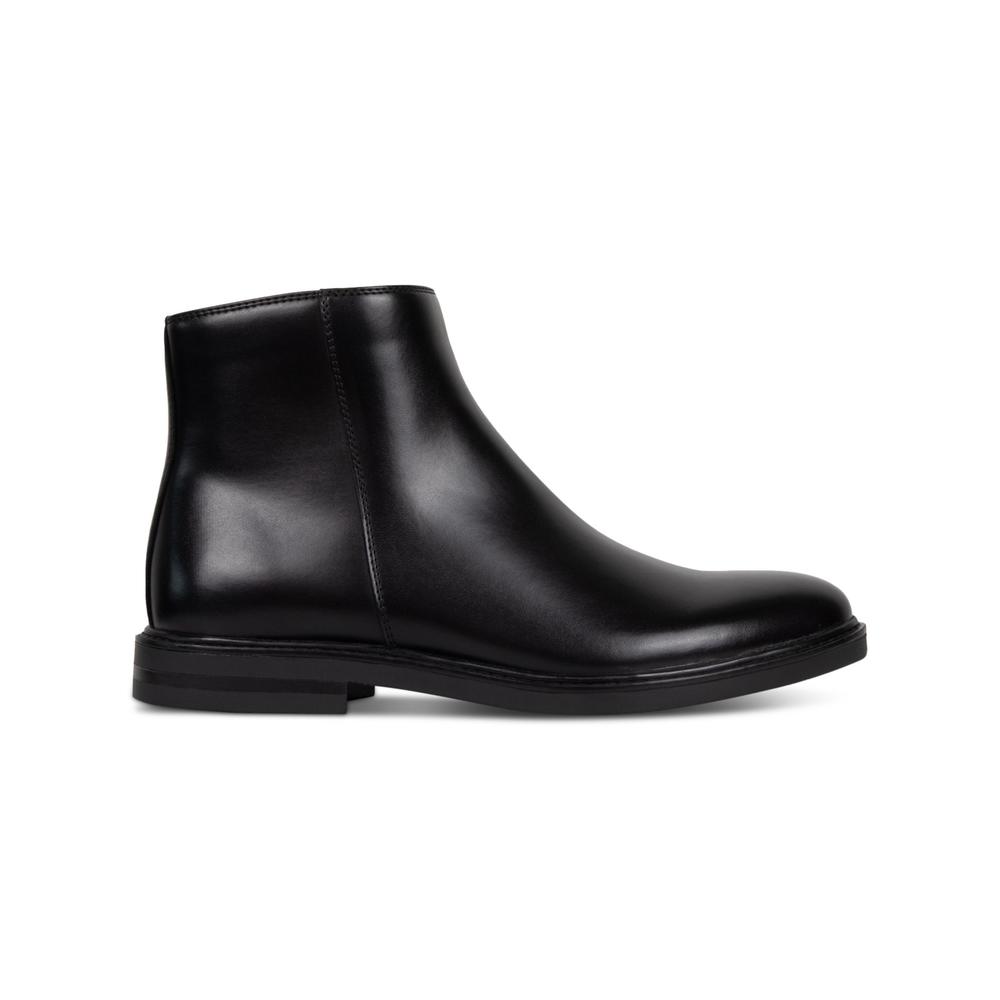 Kenneth Cole REACTION REACTION KENNETH COLE Mens Black Padded Ely Round Toe Block Heel Zip-Up Boots Shoes 9 M