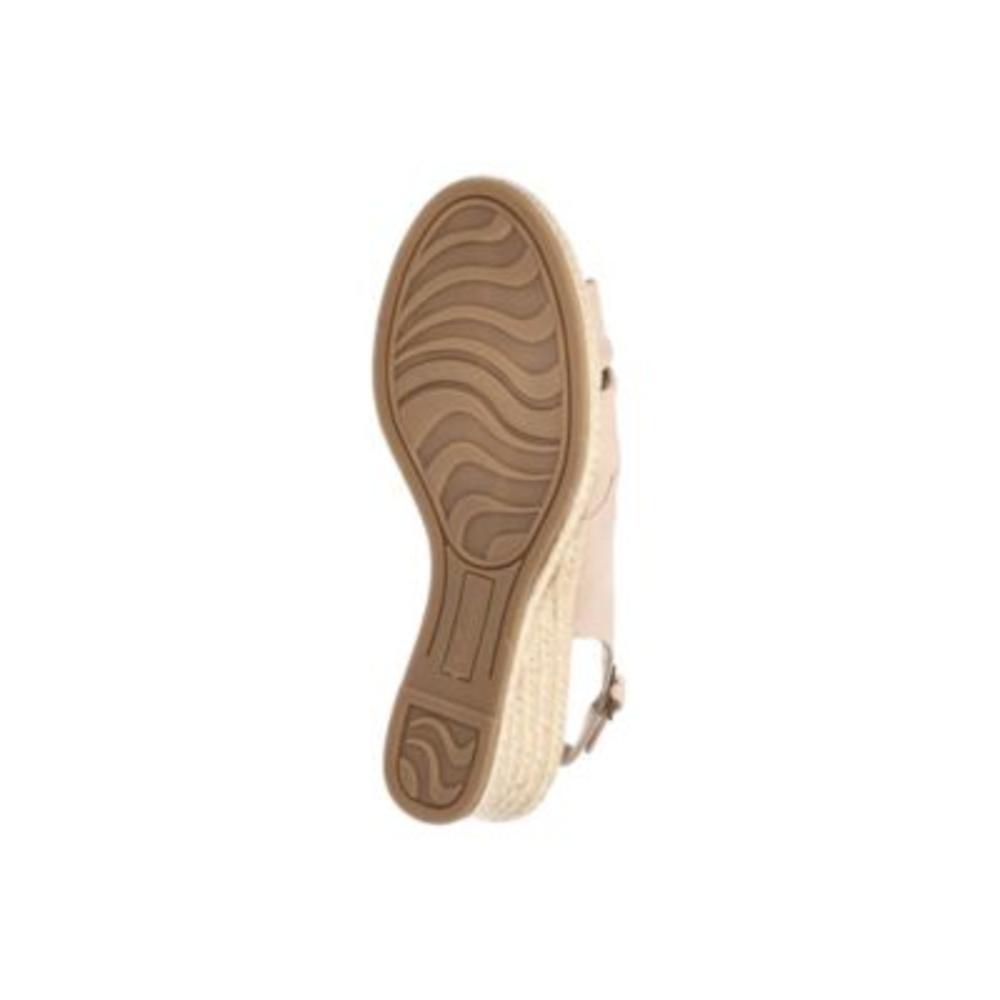 BELLA VITA Womens Beige Slingback Padded Lightweight Cheerful Round Toe Wedge Buckle Espadrille Shoes 8.5 M