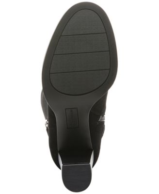 GIANI BERNINI Womens Black Goring Button Accent Lennoxx Round Toe Block Heel Zip-Up Leather Dress Boots 8 M