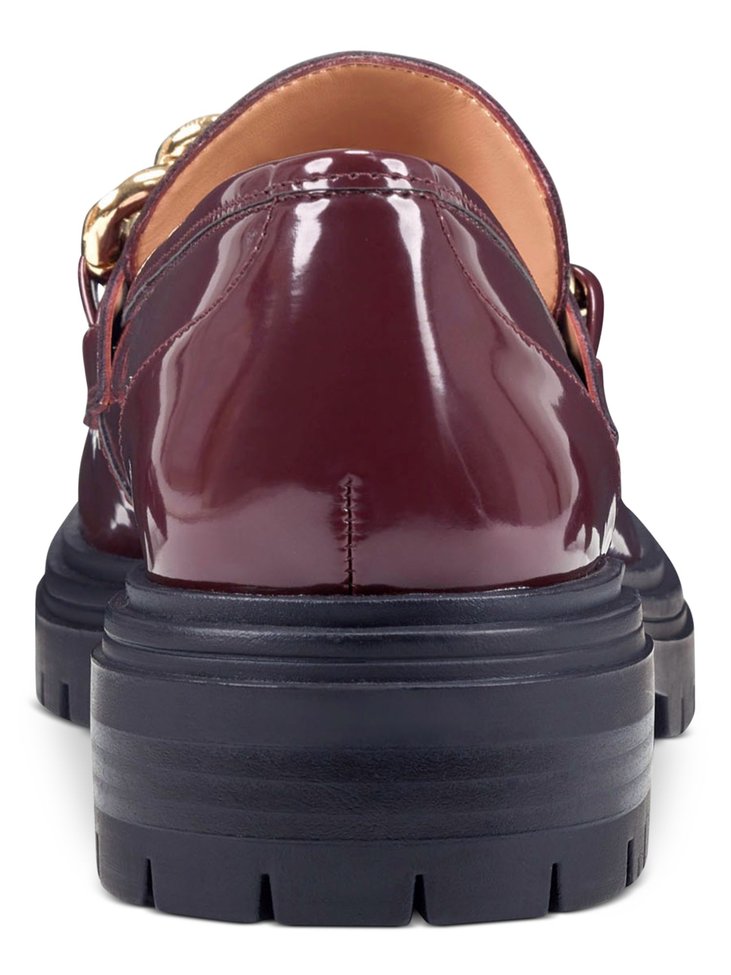 International Concepts INC Womens Burgundy Chain Moc 1" Platform Brea Slip On Loafers Shoes 5.5 M