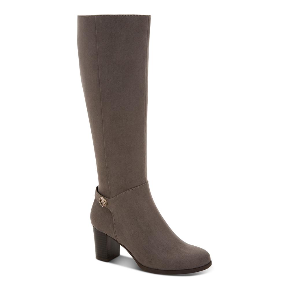 GIANI BERNINI Womens Brown Slip Resistant Goring Adonnys Round Toe Block Heel Zip-Up Dress Boots 10 M
