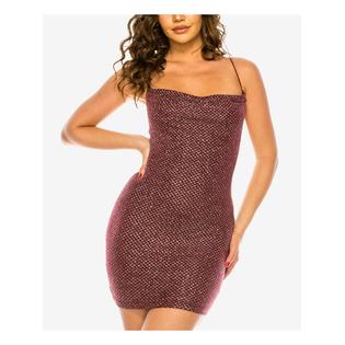 B Darlin Juniors' Glitter Sheath Dress - Wine B Darlin Juniors' Glitter Sheath Dress - Wine