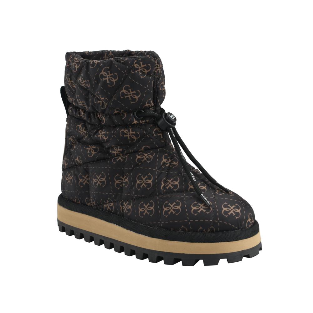 GUESS Womens Brown Logo Quilted Leian Round Toe Platform Winter 9 M