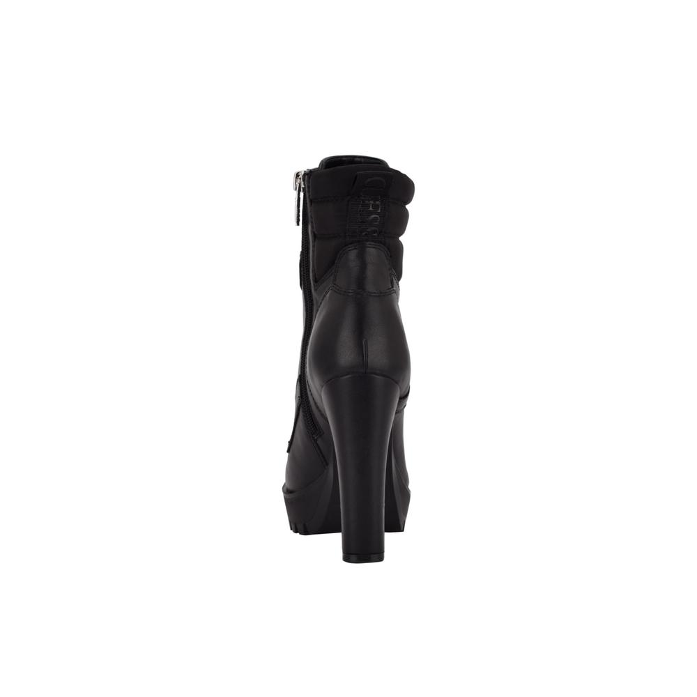 GUESS Womens Black 1" Platform Comfort Talore Round Toe Block Heel Lace-Up Heeled Boots 5.5 M