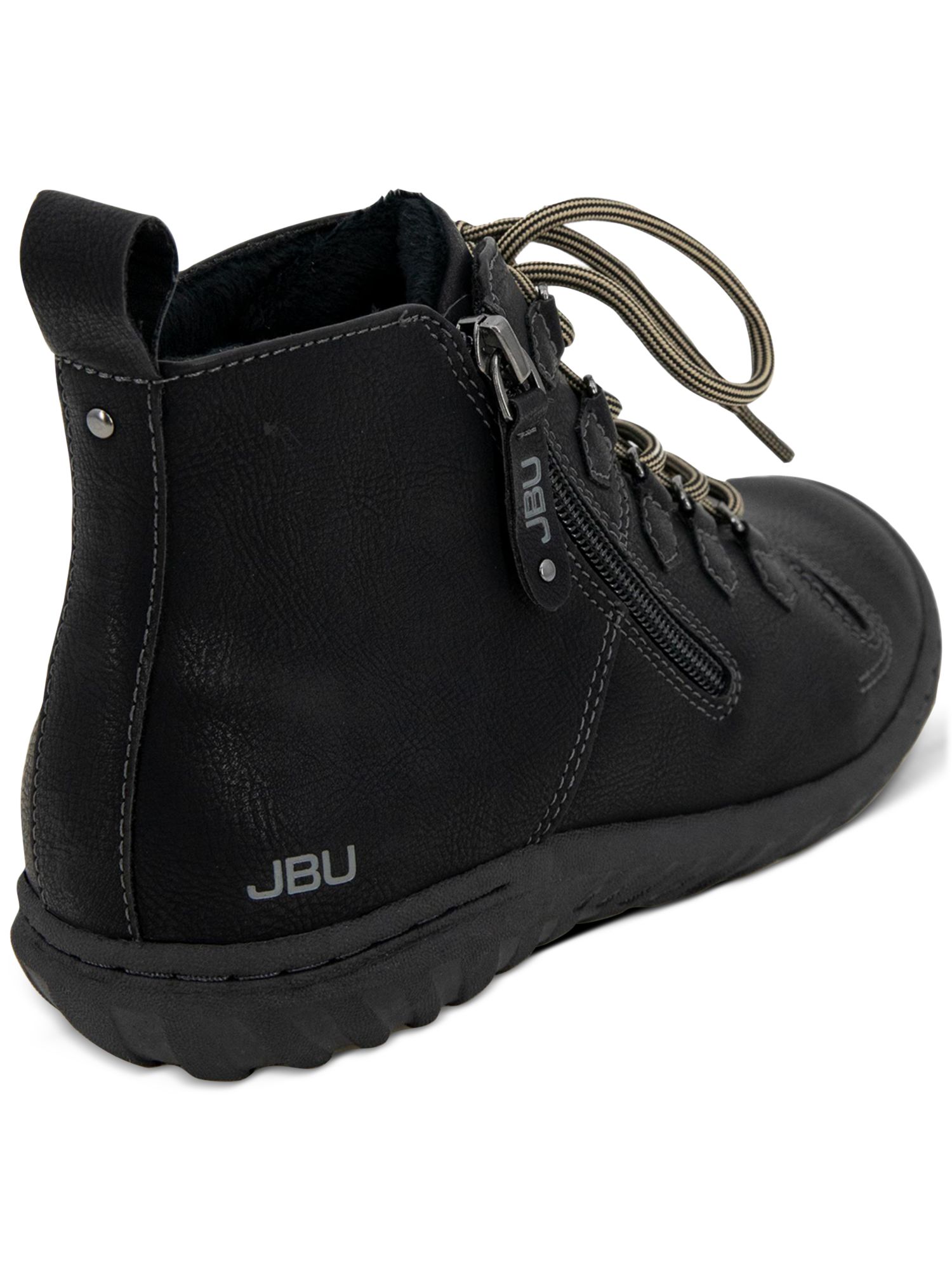JBU BY JAMBU Womens Black Comfort Della Round Toe Zip-Up Athletic Sneakers Shoes 9