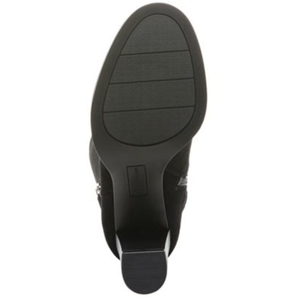 GIANI BERNINI Womens Black Goring Button Accent Lennoxx Round Toe Block Heel Zip-Up Leather Dress Boots 11 M