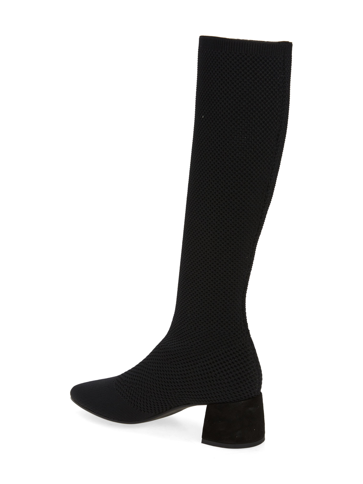 EILEEN FISHER Womens Black Knit Stretch Padded Innis Pointed Toe Dress Boots Shoes 8.5 M