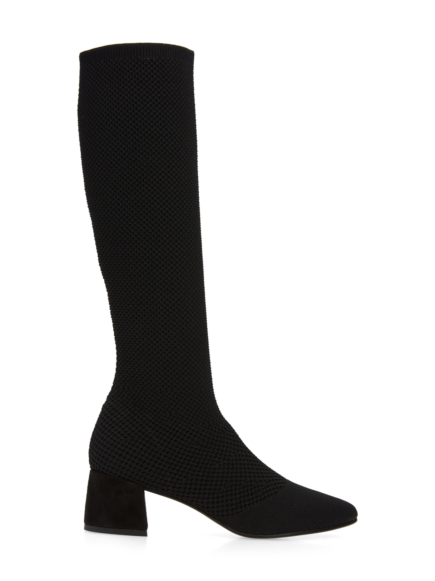 EILEEN FISHER Womens Black Knit Stretch Padded Innis Pointed Toe Dress Boots Shoes 8.5 M