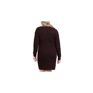 Black Tape BLACK TAPE Womens Black Long Sleeve V Neck Knee Length Wear To Work Sweater Dress Plus X Black Tape BLACK TAPE Womens Black Long Sleeve V Neck Knee Length Wear To Work Sweater Dress Plus X