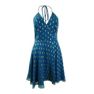 Blondie Nites BLONDIE NITES Womens Fit + Flare Short Dress Spaghetti Strap Party Halter Blondie Nites BLONDIE NITES Womens Fit + Flare Short Dress Spaghetti Strap Party Halter