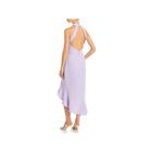 Aqua Womens Crepe Ruffled Midi Dress Purple 10 Aqua Womens Crepe Ruffled Midi Dress Purple 10