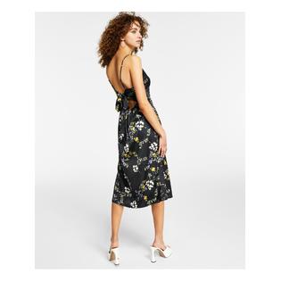 Hippie Rose HIPPIE ROSE Womens Slitted Spaghetti Strap V Neck Midi Party Fit + Flare Dress Hippie Rose HIPPIE ROSE Womens Slitted Spaghetti Strap V Neck Midi Party Fit + Flare Dress